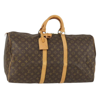 Louis Vuitton Keepall Bag Monogram Canvas, BROWN, CANVAS, Travel bag