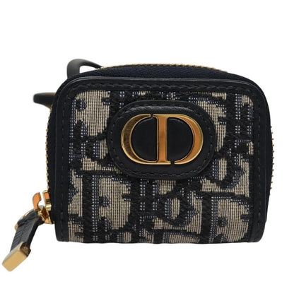 Christian Dior Trotter French Wallet Diorissimo Canvas, Navy, Canvas, Wallet