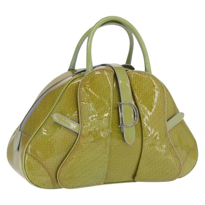 Christian Dior Vintage Saddle Bowler Bag Patent leather, GREEN, PATENT_LEATHER, Handbag