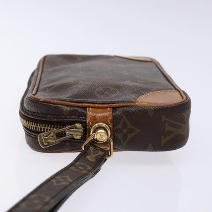 Louis Vuitton Marly Dragonne Clutch Monogram Canvas, BROWN, CANVAS, Clutche & pouche
