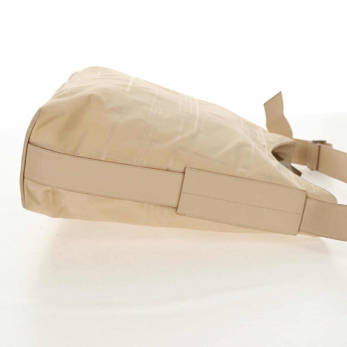 Salvatore Ferragamo Vintage Shoulder Bag Nylon, Beige, Nylon, Shoulder Bag