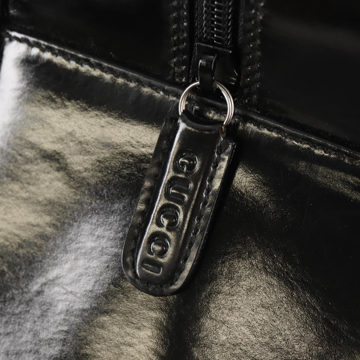 Gucci Vintage Bamboo Handle Bag Nylon, Black, Nylon, Handbag