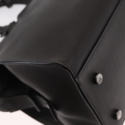 Saint Laurent Monogram Cabas Leather, GRAY, LEATHER, Tote bag