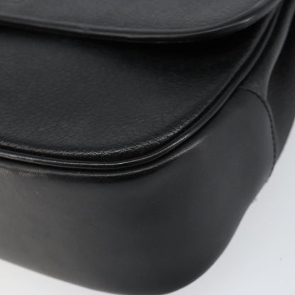 Burberry Vintage Handbag Leather, BLACK, LEATHER, Handbag
