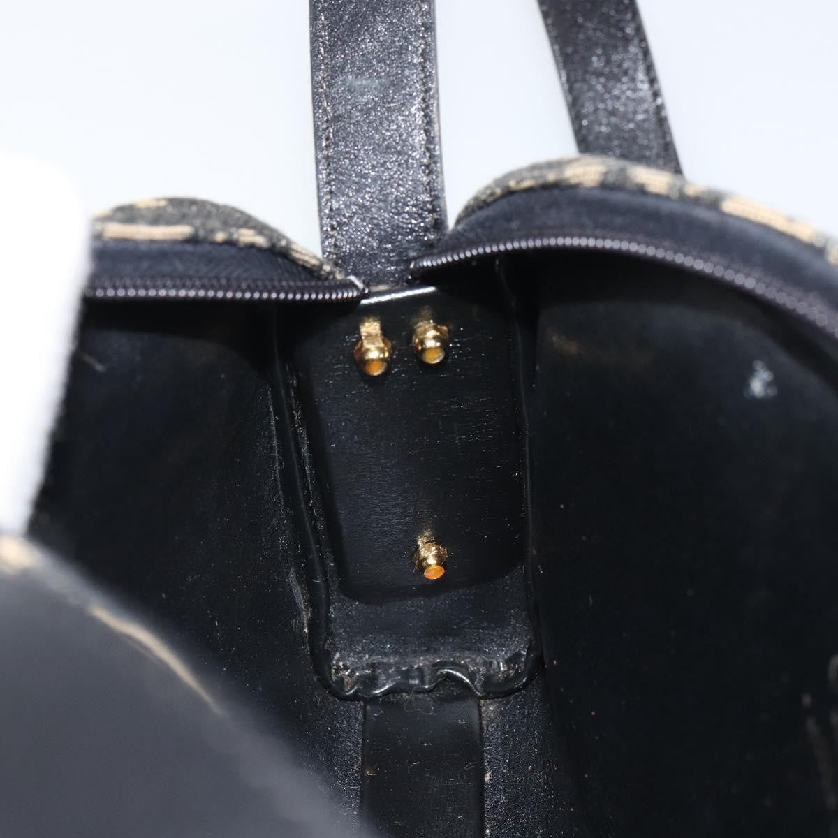 Christian Dior Vintage Trotter Shoulder Bag Canvas, NAVY, CANVAS, Shoulder bag