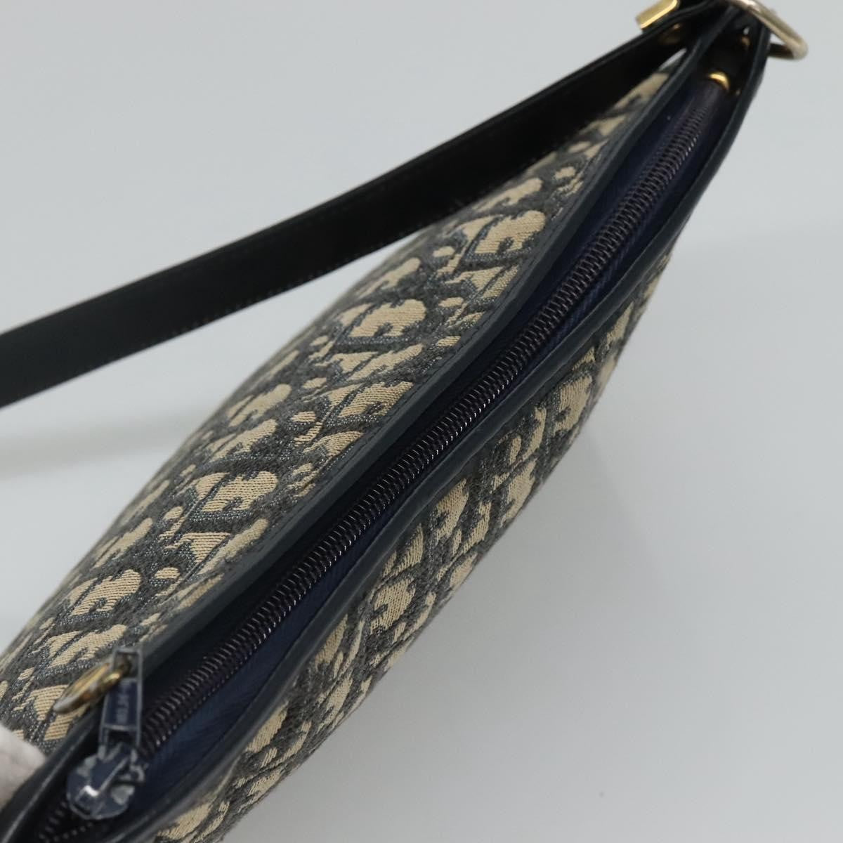 Christian Dior Vintage CD trotter Shoulder bag Canvas, NAVY, CANVAS, Shoulder bag