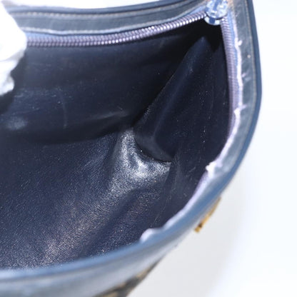 Christian Dior Vintage Trotter Shoulder Bag Canvas, NAVY, CANVAS, Shoulder bag