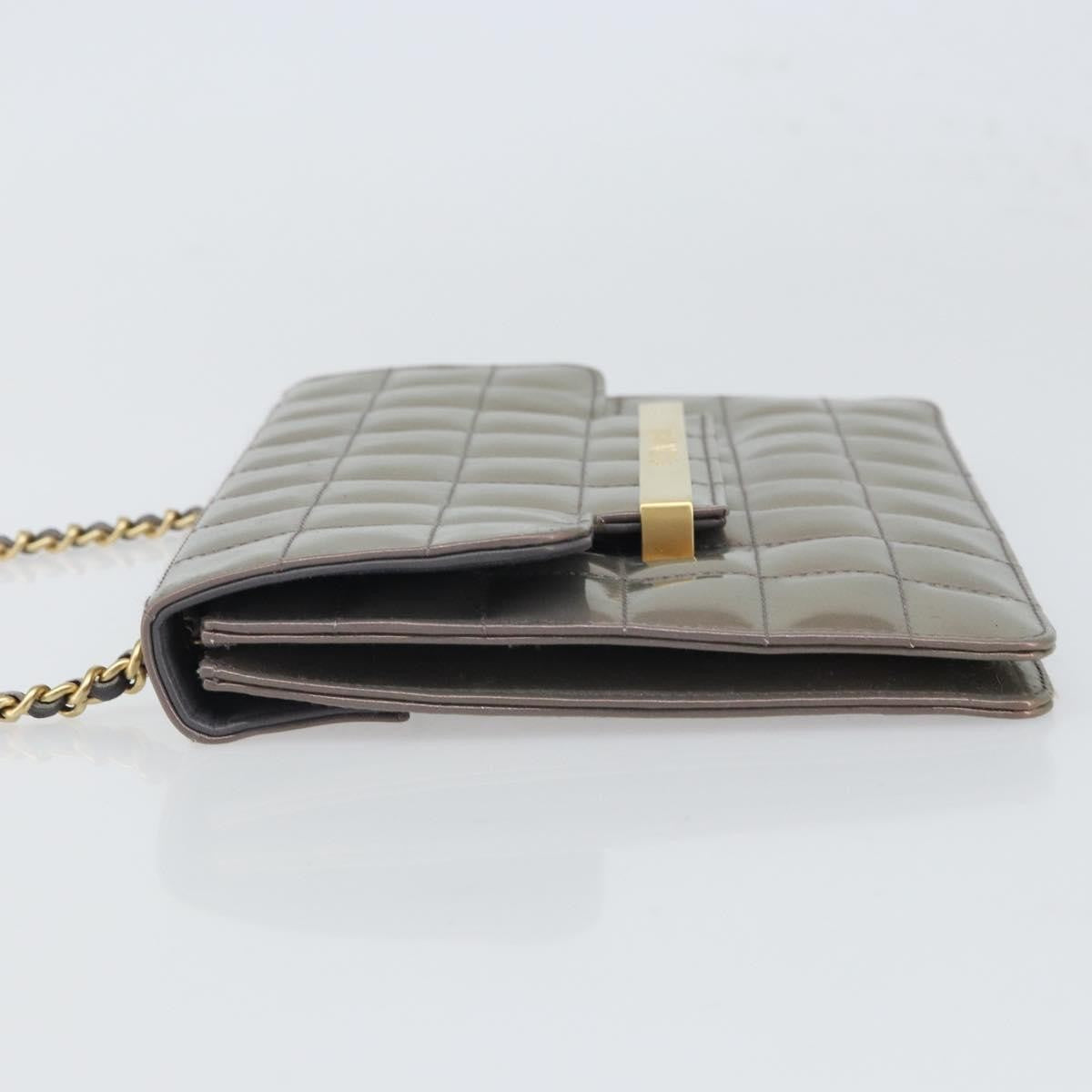 Chanel Chocolate Bar Chain Flap Bag Quilted Patent, PURPLE, PATENT_LEATHER, Handbag