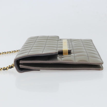 Chanel Chocolate Bar Chain Flap Bag Quilted Patent, PURPLE, PATENT_LEATHER, Handbag