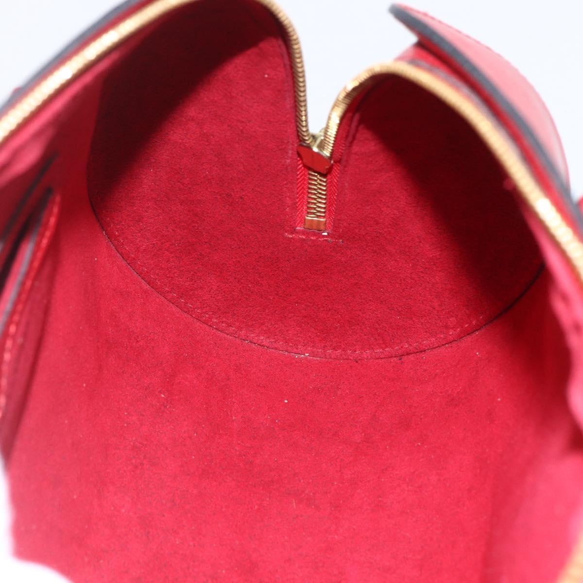 Louis Vuitton Soufflot Handbag Epi Leather, RED, LEATHER, Shoulder bag