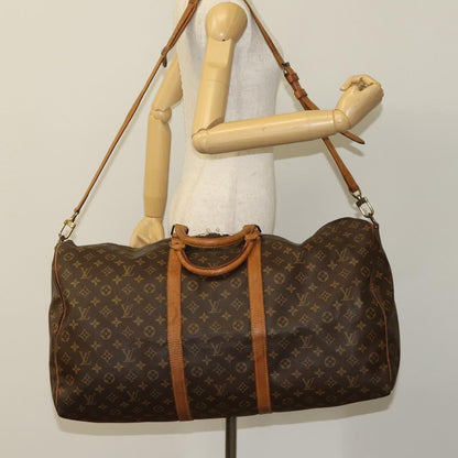 Louis Vuitton Keepall Bandouliere Bag Monogram Canvas, BROWN, CANVAS, Travel bag