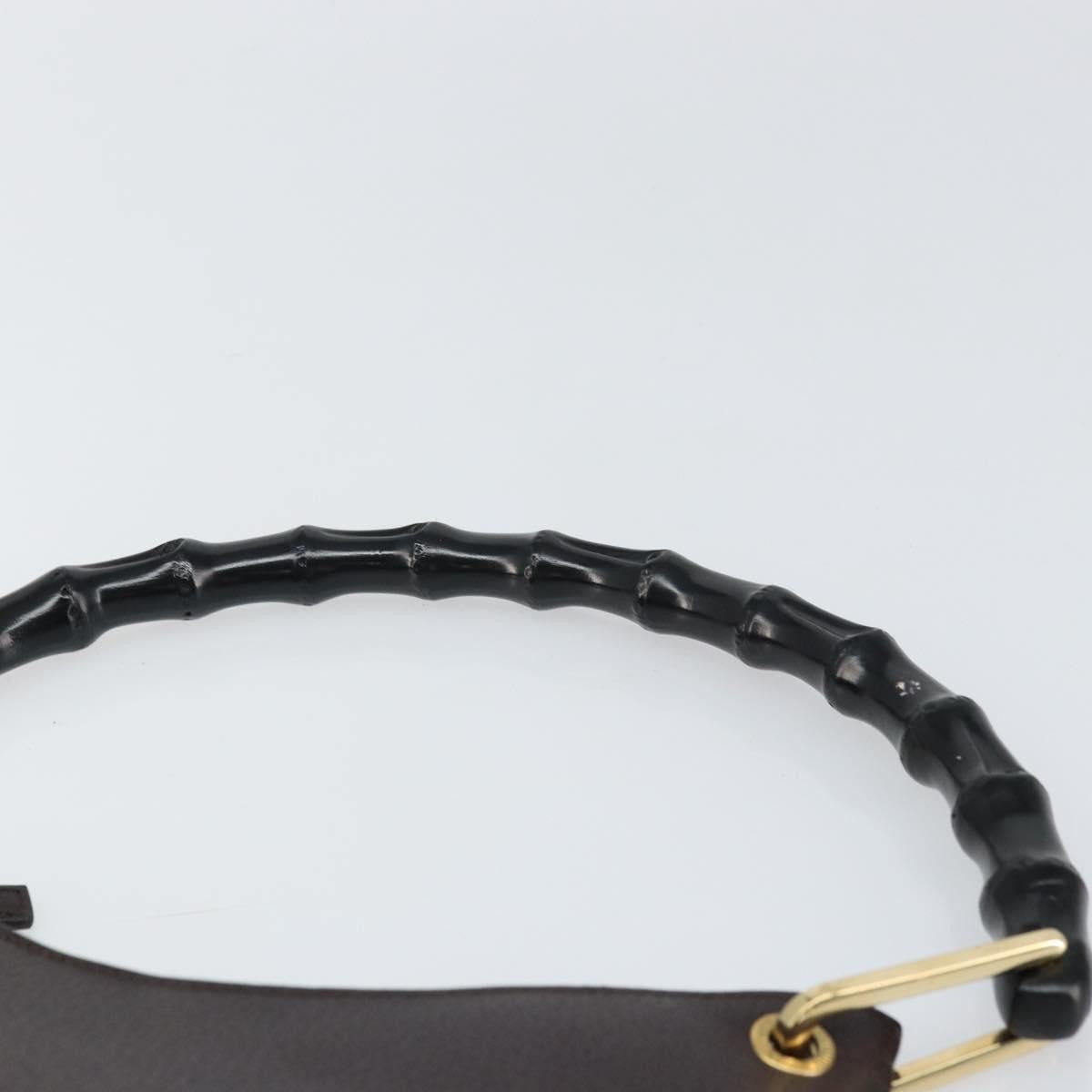 Gucci Vintage Bamboo Hobo Leather, BROWN, LEATHER, Shoulder bag