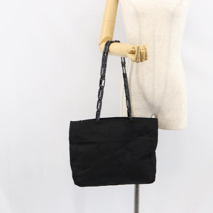 Prada Vintage Zip Tote Tessuto, BLACK, NYLON, Tote bag