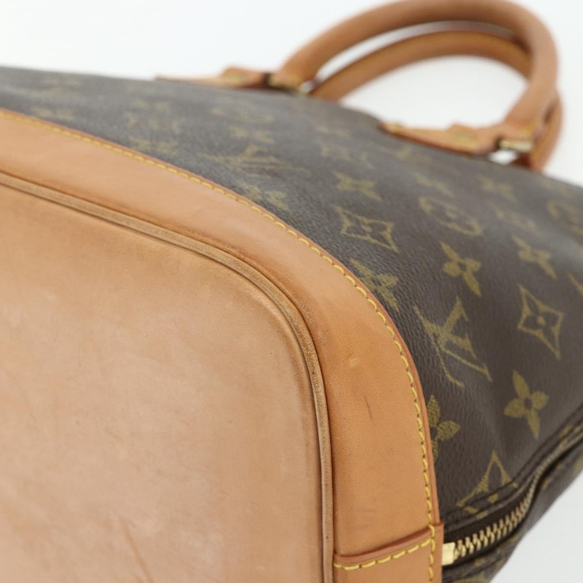 Louis Vuitton Alma Handbag Monogram Canvas, Brown, Canvas, Handbag