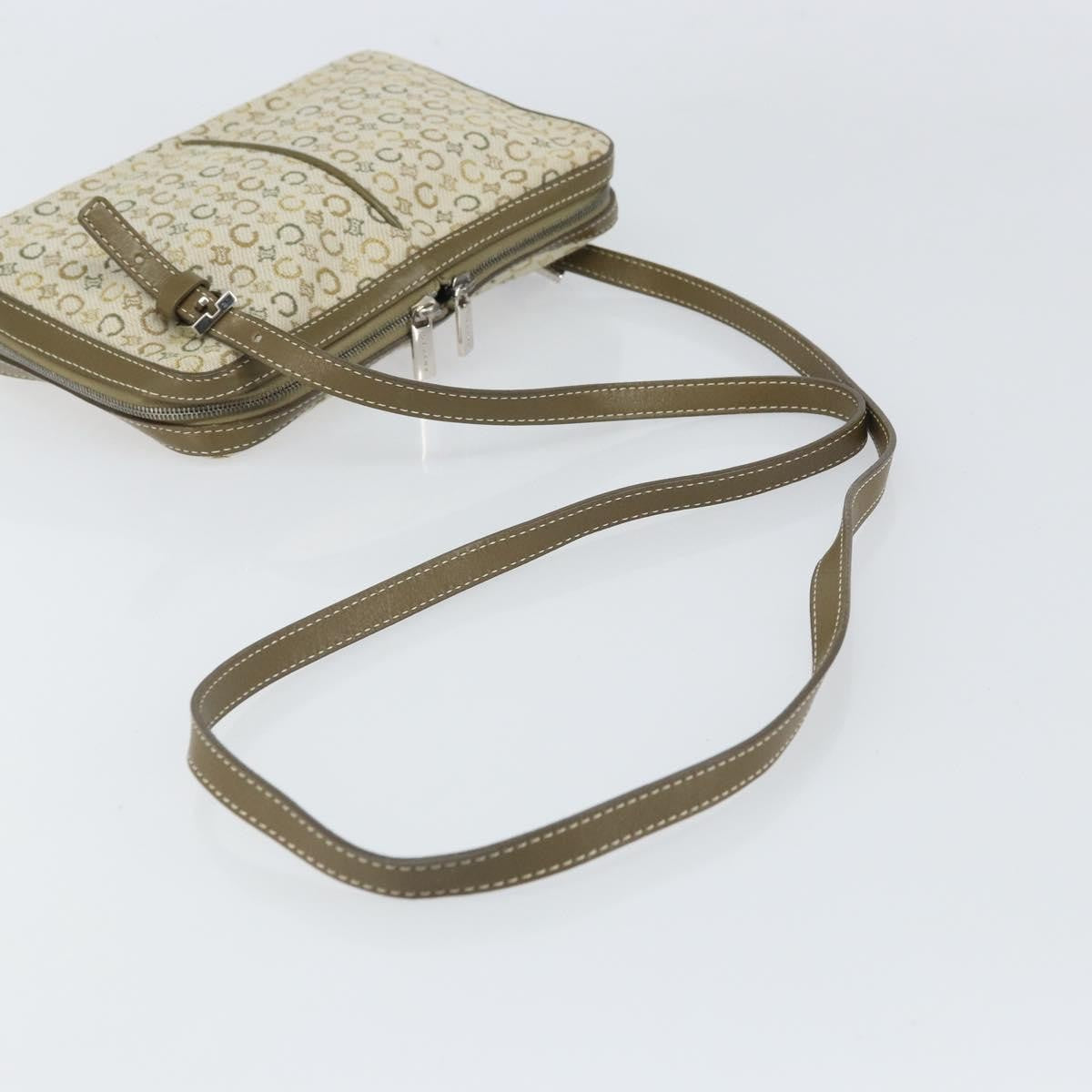 Celine C Macadam Shoulder bag Canvas, KHAKI, CANVAS, Shoulder bag