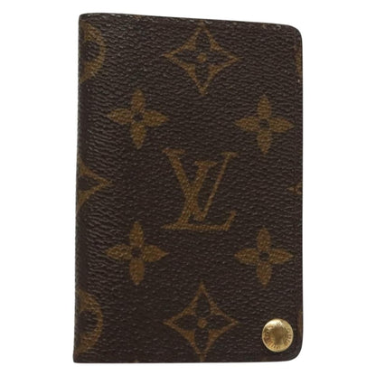 Louis Vuitton Porte Cartes Pression Card Case Monogram Canvas, BROWN, CANVAS, Card Holders
