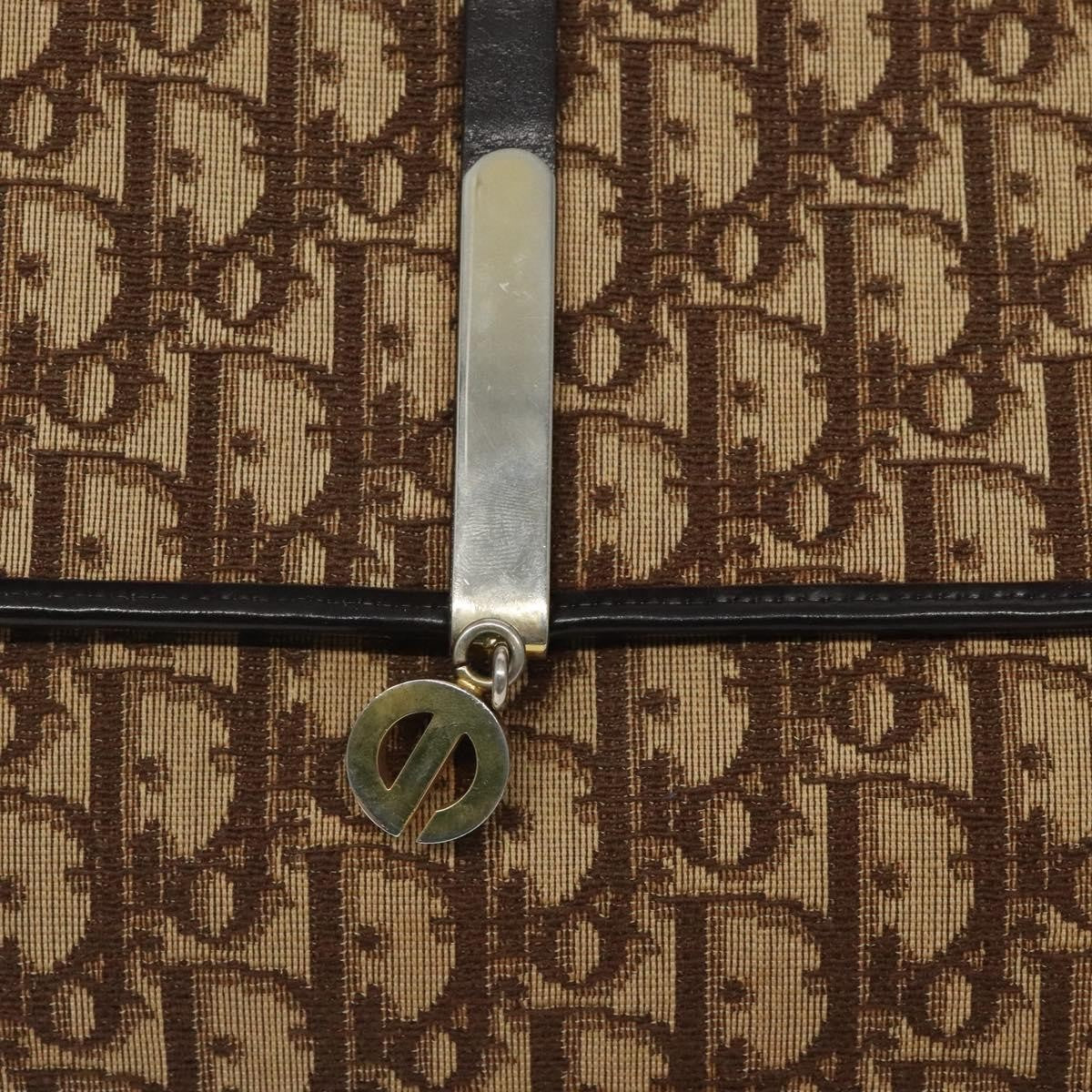 Christian Dior Vintage Trotter Shoulder Bag Canvas, BROWN, CANVAS, Shoulder bag