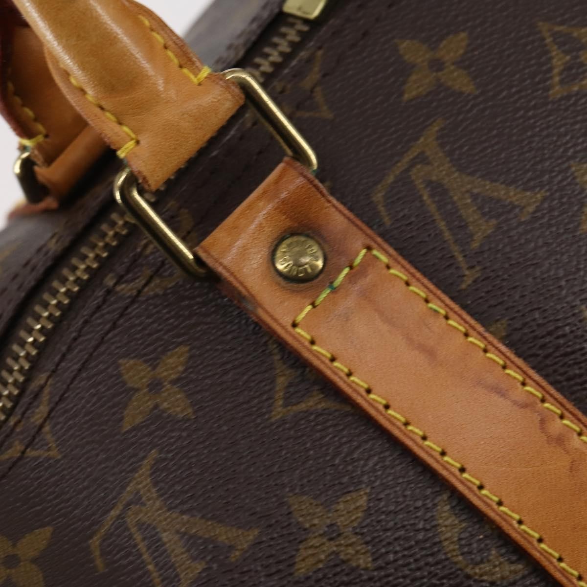 Louis Vuitton Keepall Bag Monogram Canvas, BROWN, CANVAS, Travel bag