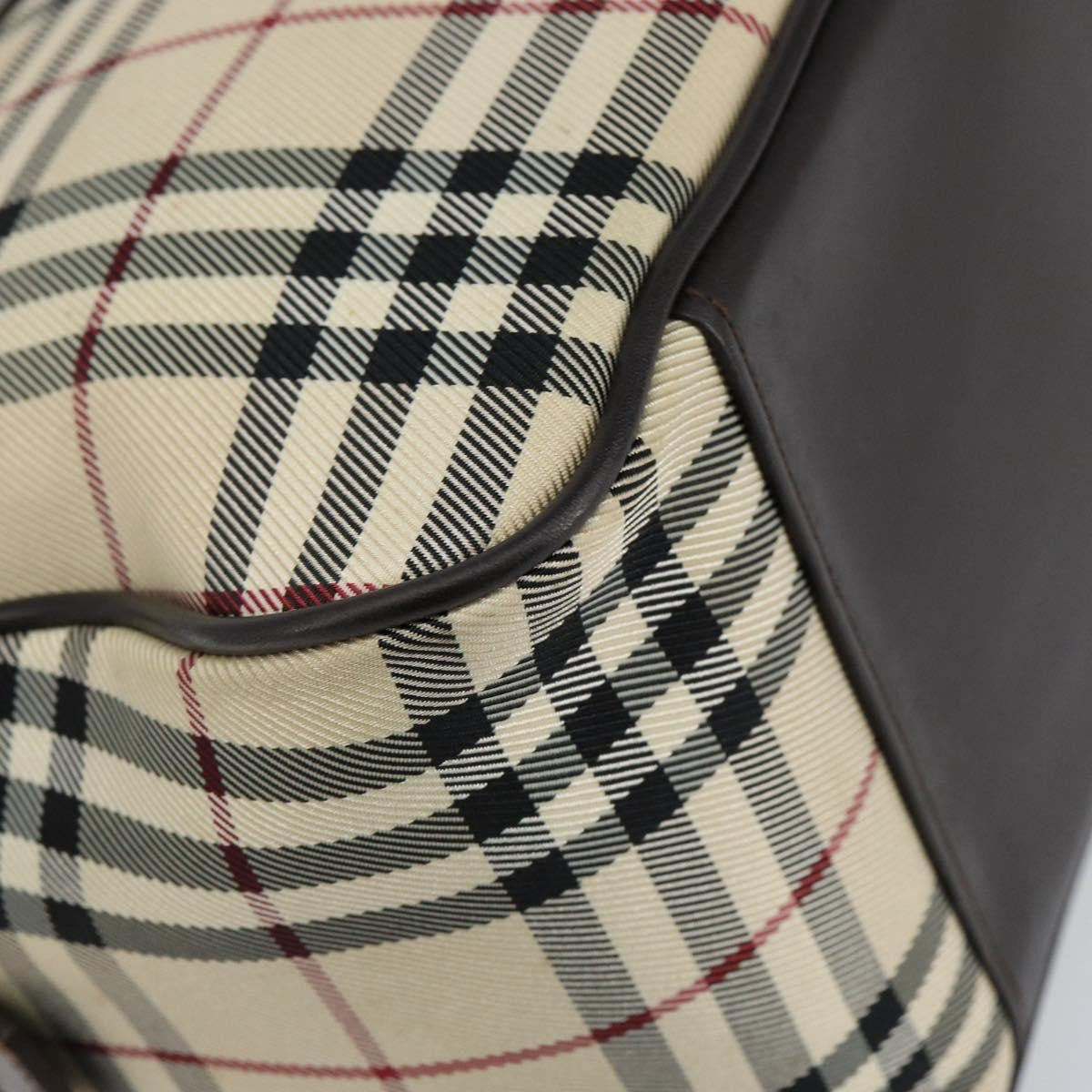 Burberry Nova Check Bowling Bag Canvas, BEIGE, NYLON, Handbag