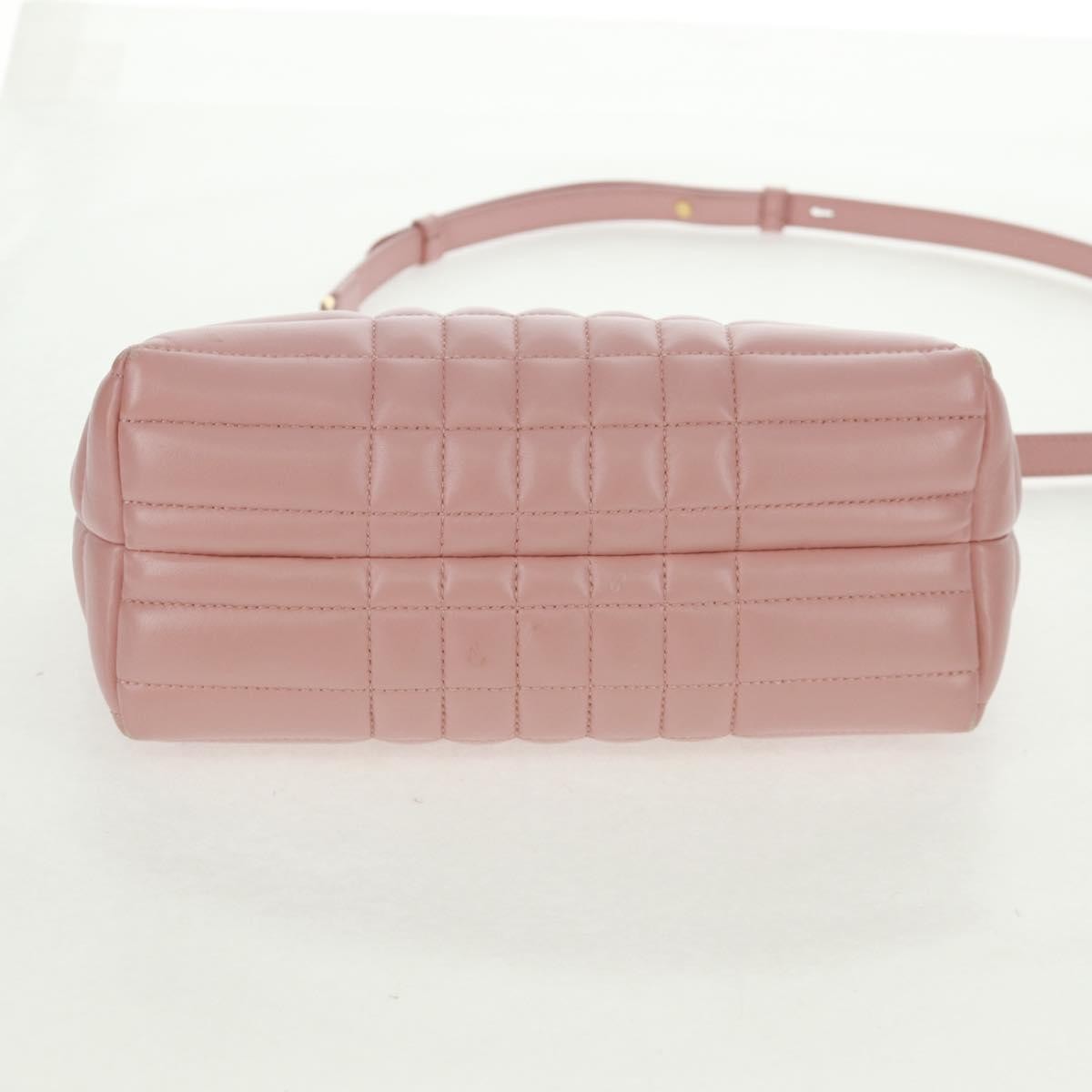 Burberry Lola Zip Shoulder Bag Quilted Leather, PINK, LEATHER, Shoulder bag
