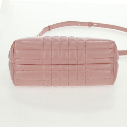 Burberry Lola Zip Shoulder Bag Quilted Leather, PINK, LEATHER, Shoulder bag