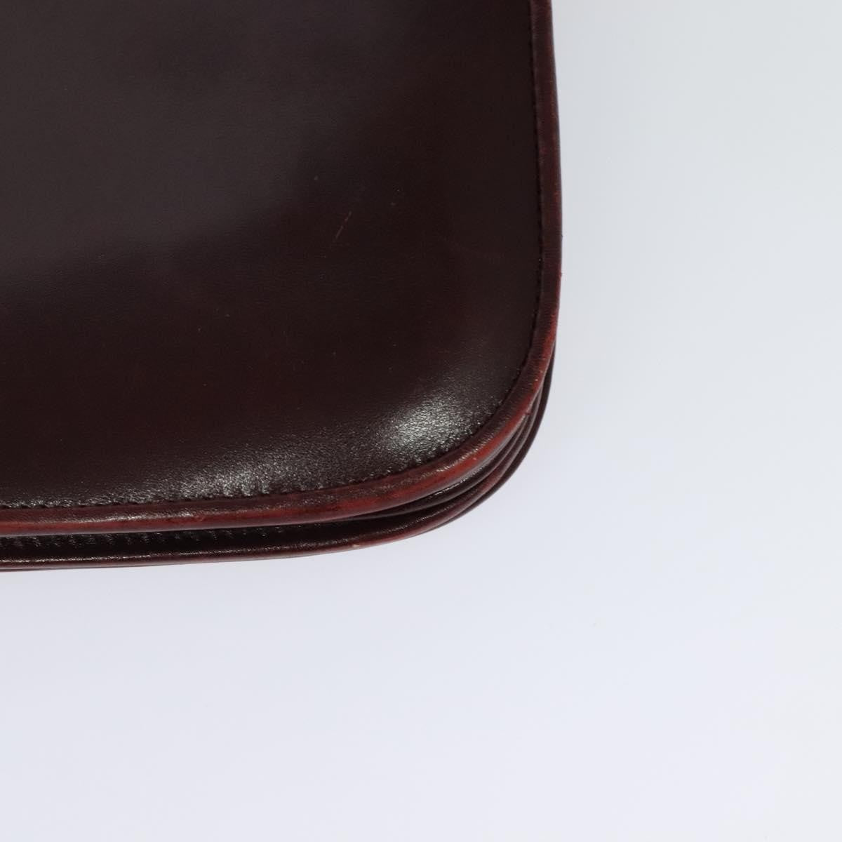 Bally Vintage Shoulder Bag Leather, Burgundy, Leather, Shoulder Bag