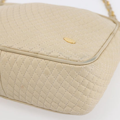 Bally Vintage Shoulder Bag Quilted leather, ECRU, LEATHER, Shoulder bag