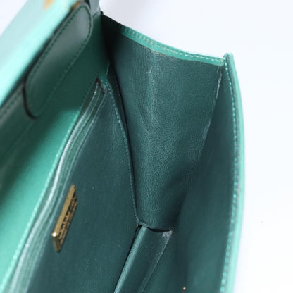 Christian Dior Vintage Shoulder Bag Leather, GREEN, LEATHER, Shoulder bag