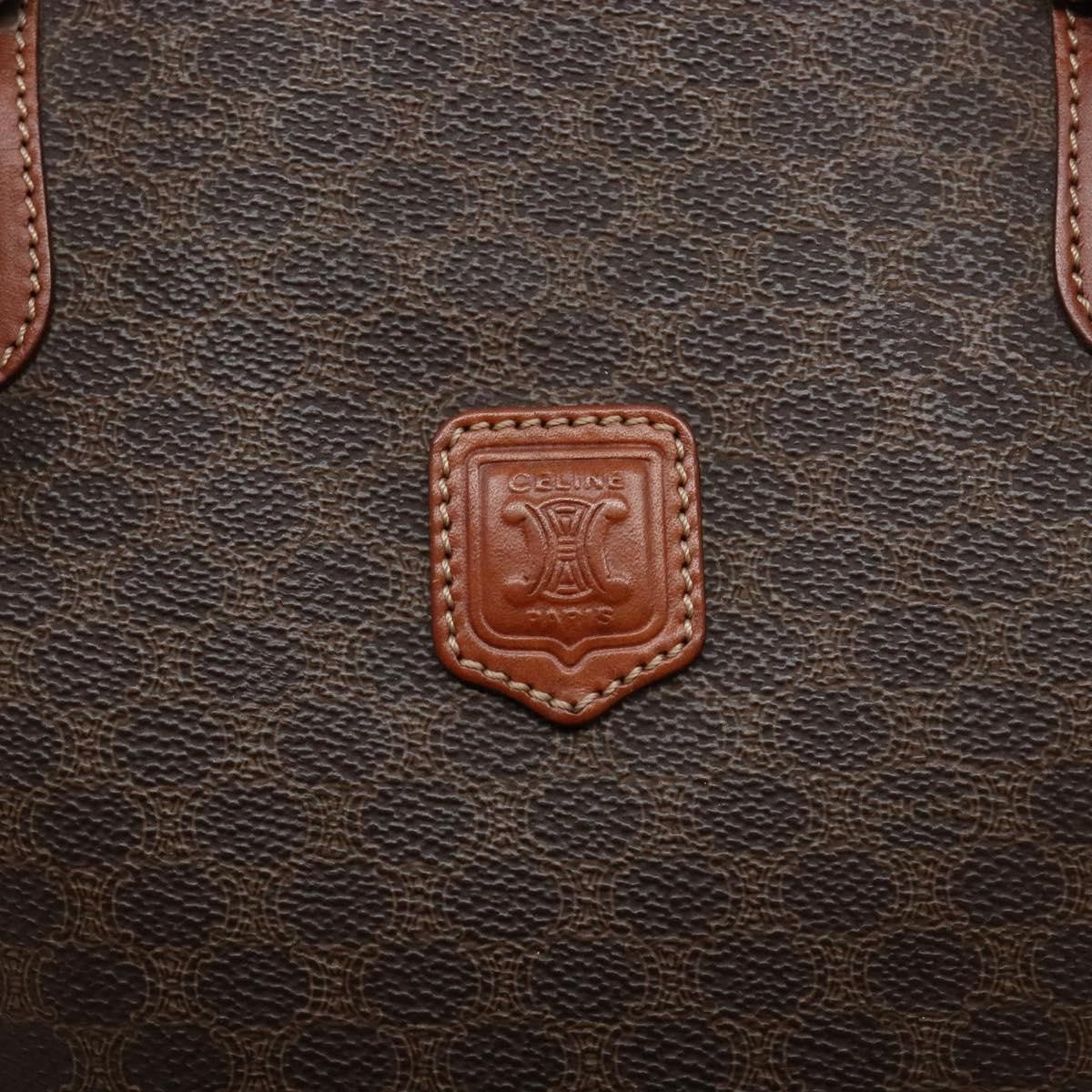 Celine Vintage Macadam Shopper Tote Coated Canvas, BROWN, CANVAS, Tote bag