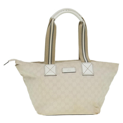 Gucci Web Zip Tote GG Canvas, WHITE, CANVAS, Tote bag