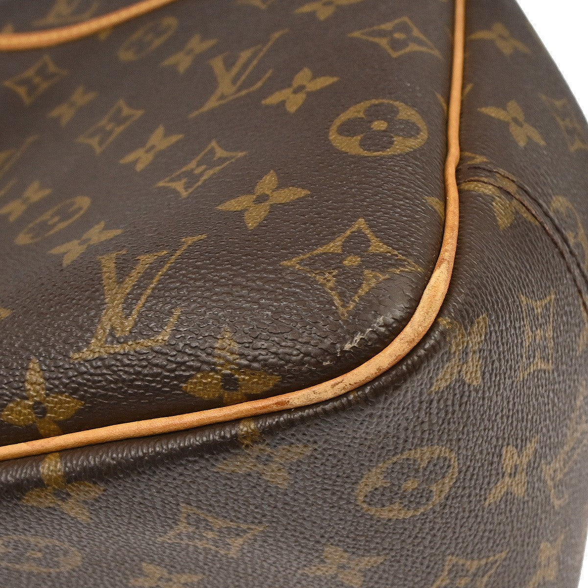 Louis Vuitton Deauville Handbag Monogram Canvas, BROWN, CANVAS, Handbag
