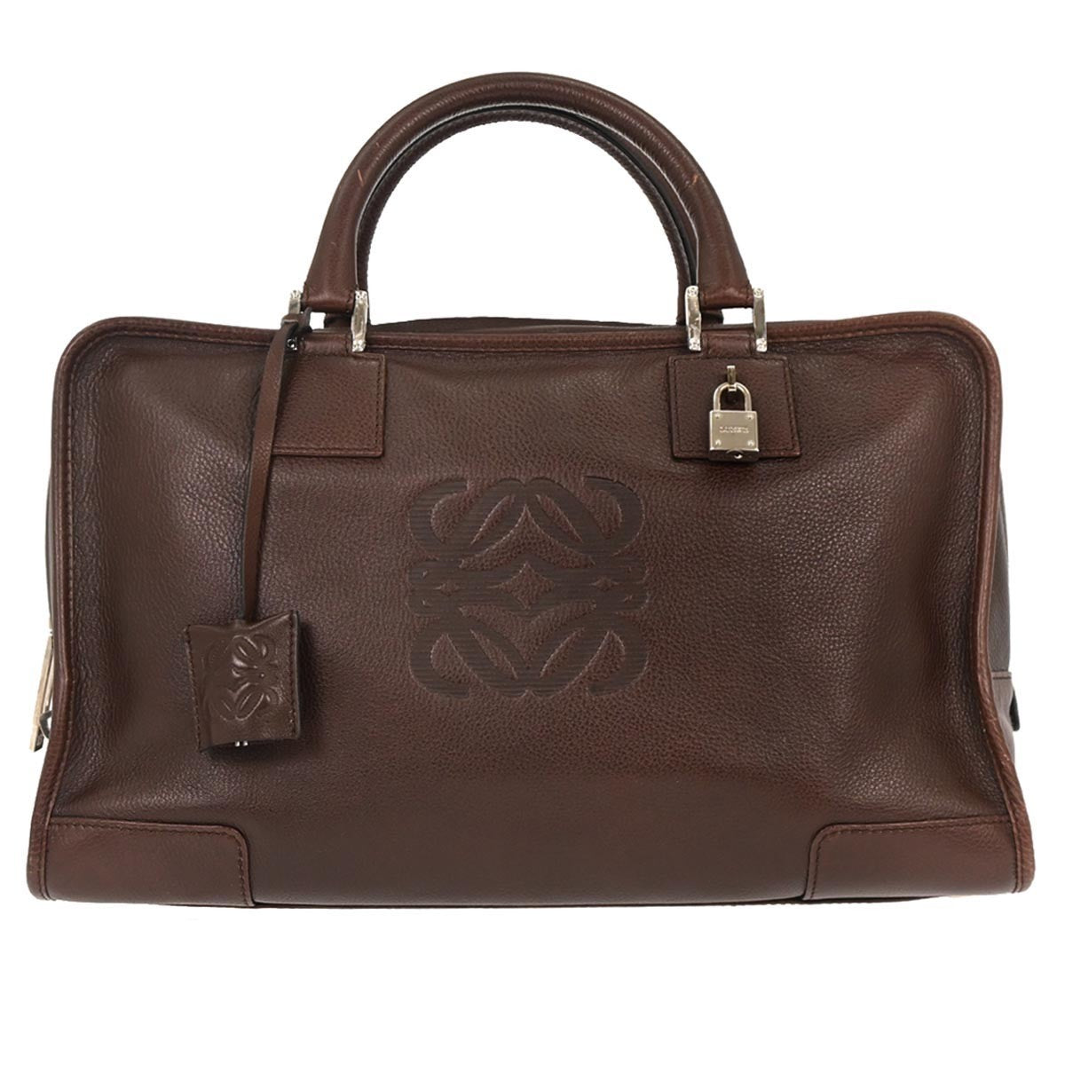 Loewe Amazona Bag Leather, BROWN, LEATHER, Handbag