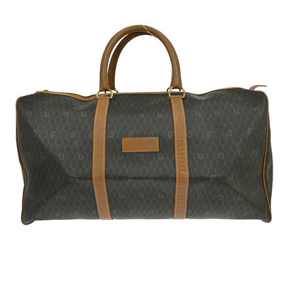 Christian Dior Vintage Honeycomb Boston bag Canvas and Leather, BLACK, PVC, Travel bag