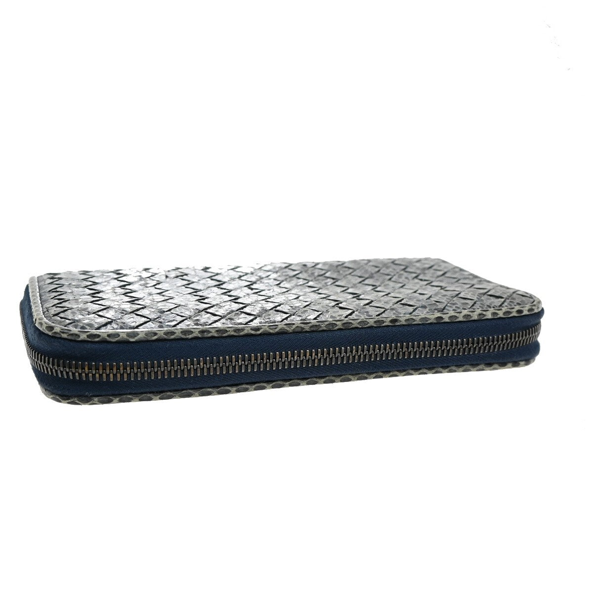Bottega Veneta Intrecciato Wallet Leather, BLUE, LEATHER, Wallets