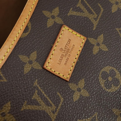 Louis Vuitton Saumur Handbag Monogram Canvas, BROWN, CANVAS, Shoulder bag