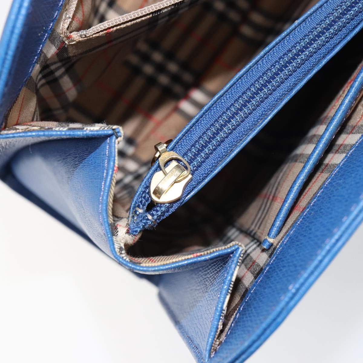 Burberry Vintage Handbag Leather, Blue, Leather, Handbag