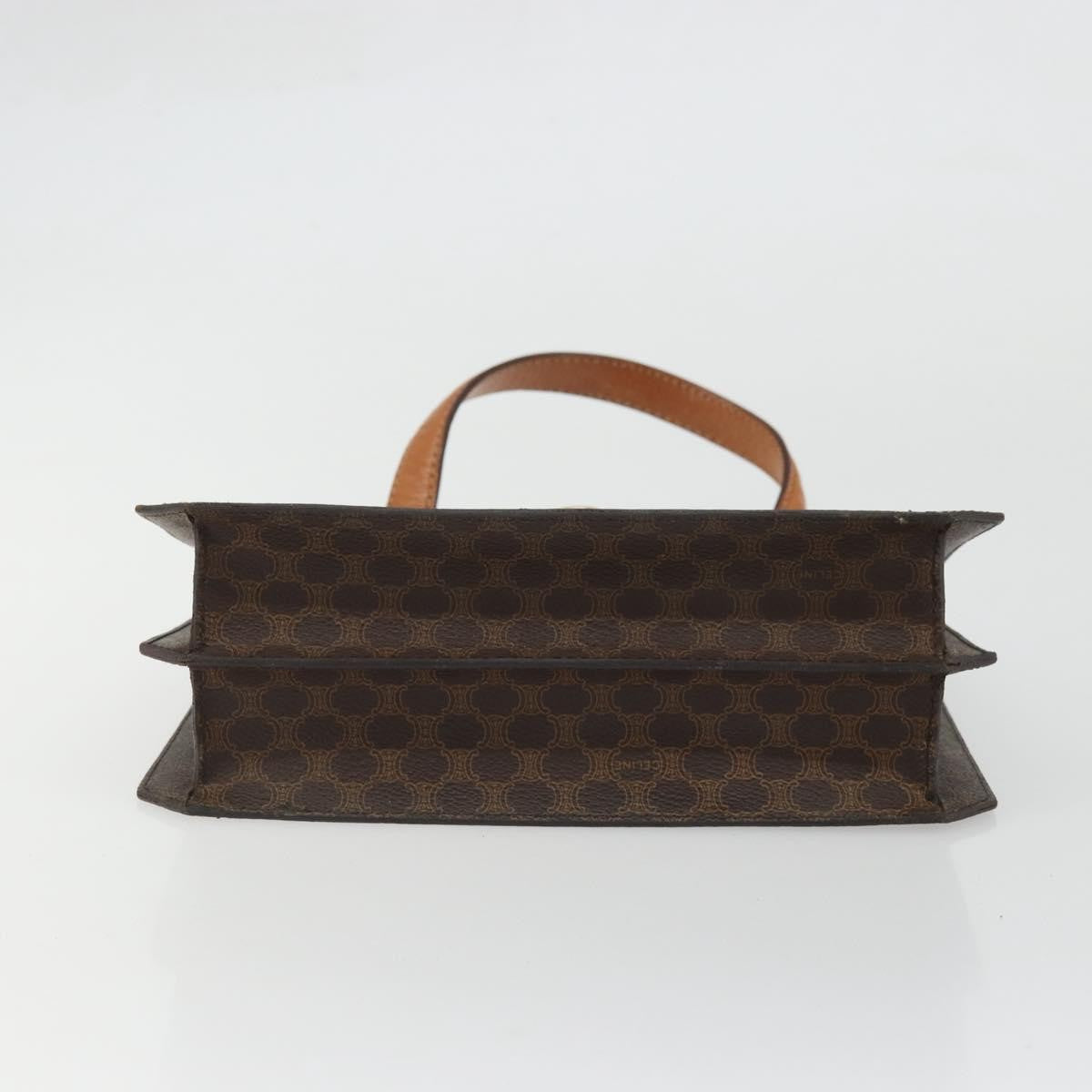 Celine Vintage Macadam Handbag Canvas, Brown, Canvas, Handbag