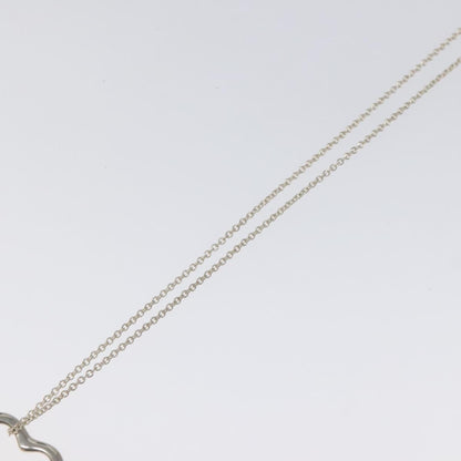Tiffany & Co. Elsa Peretti Open Heart Pendant Necklace Sterling Silver, SILVER, SILVER, Necklace