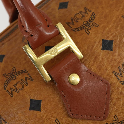 MCM Visetos logogramme Handbag Canvas and Leather, BROWN, CANVAS, Handbag