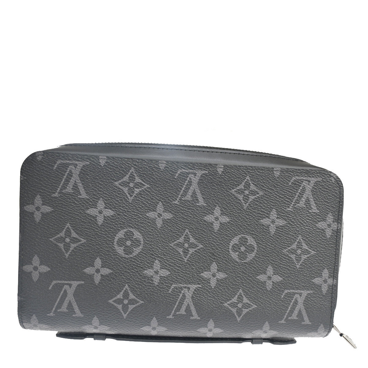 Louis Vuitton Zippy XL Monogram Eclipse Leather, BLACK, LEATHER, Wallets