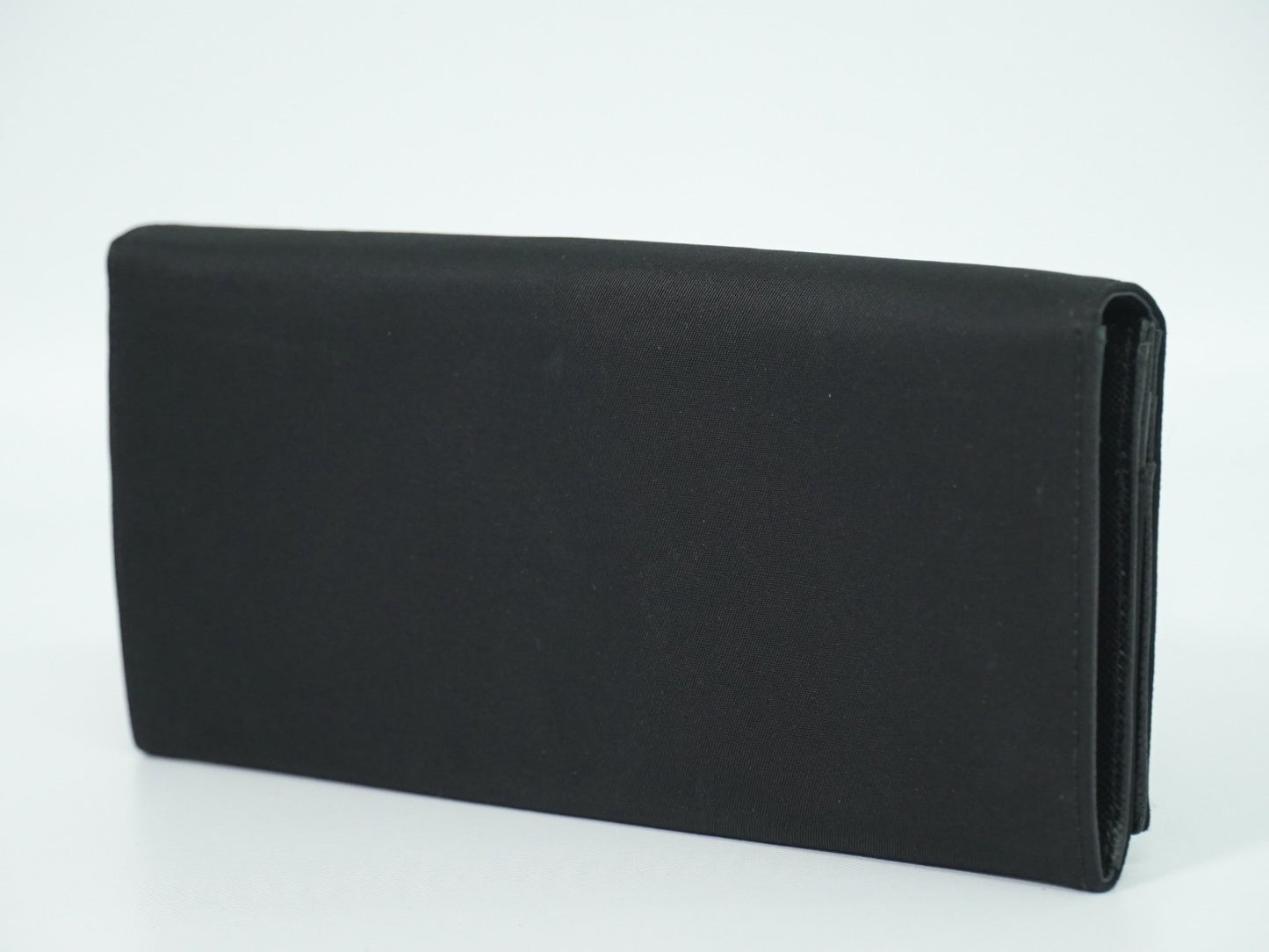 Prada Continental Wallet Tessuto, BLACK, NYLON, Wallets
