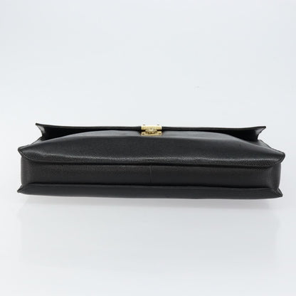 Chanel Vintage Lock Briefcase Caviar, Black, Leather, Briefcase