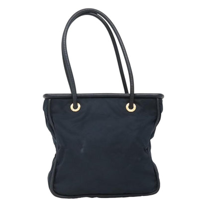 Celine Circle Logo Handbag Nylon, Navy, Nylon, Tote Bag