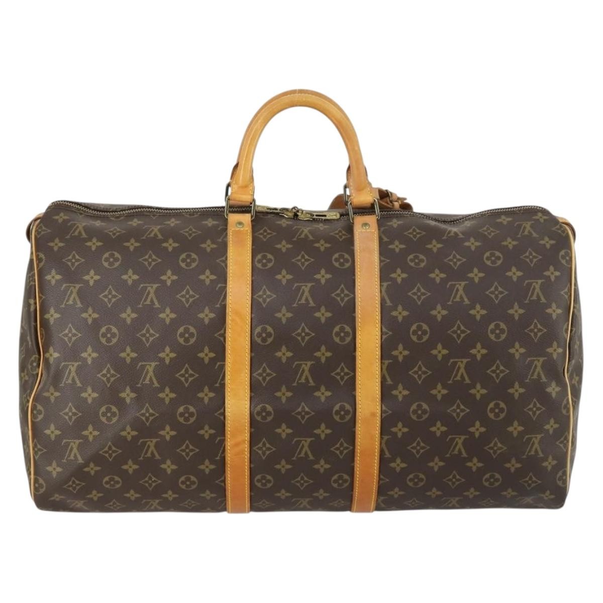 Louis Vuitton Keepall Bag Monogram Canvas, Brown, Canvas, Travel Bag