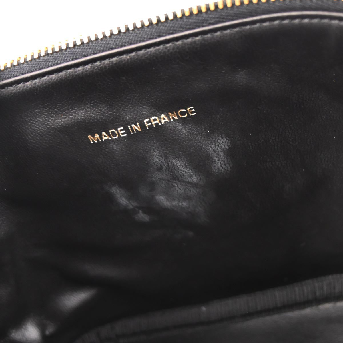 Chanel Vintage Timeless Cosmetic Case Caviar, Black, Leather, Clutch