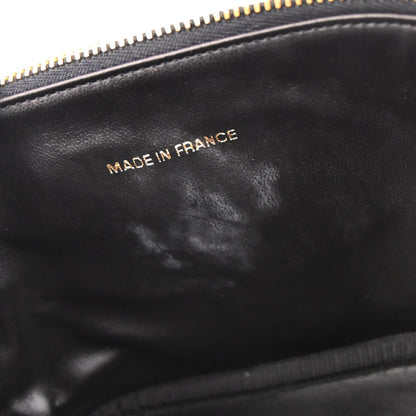 Chanel Vintage Timeless Cosmetic Case Caviar, Black, Leather, Clutch