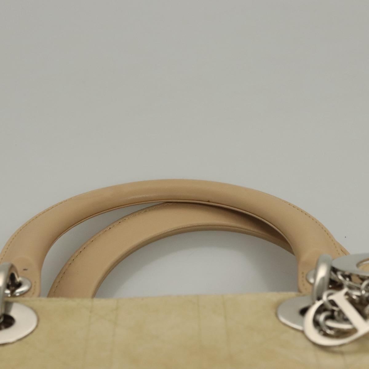 Christian Dior Lady Dior Bag Cannage Quilt Suede, BEIGE, SUEDE, Handbag