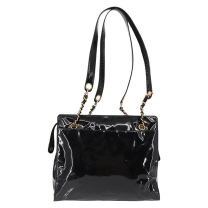 Chanel Coco Mark Patent Leather, BLACK, PATENT_LEATHER, Shoulder bag
