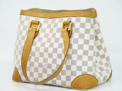 Louis Vuitton Hampstead Handbag Damier, WHITE, CANVAS, Tote bag