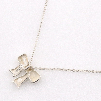 Tiffany & Co. Ribbon Bow Pendant Necklace Silver, SILVER, SILVER, Necklace